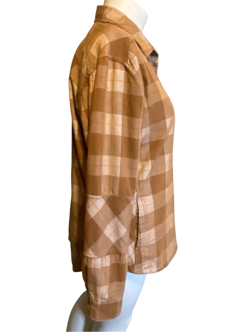 PrAna Porter Park Plaid Organic Cotton Flannel Shirt Shacket Women’s Size XL - Picture 5 of 15